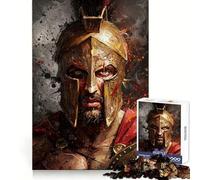 Portrait de Guerrier Spartiate Puzzle de 1000 pièces pour Adultes Jeu Intelligent Anti-Stress Modèle à Assembler Surprise de Noël 50x75cm