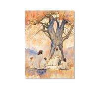 Portrait de Jésus à l'aquarelle, Dieu chrétien, poster sur toile, peinture murale pour salon, décoration d'intérieur (SKU3, 20 x 30 cm, sans cadre)