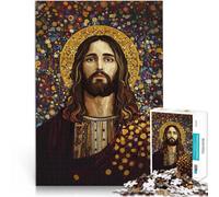 Portrait de Jésus-Christ de Style Gustave Puzzles pour Adultes de 1000 pièces Coupe de précision Décoration Parfaite 38x26cm