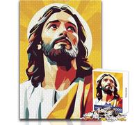 Portrait de Jésus-Christ - Puzzle de 1000 pièces pour Adultes - Jeu éducatif et ludique pour Toutes Les Occasions - Dimensions:50x75cm