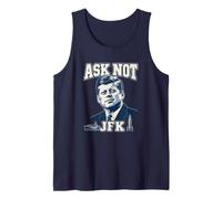 Portrait de John F Kennedy Ask Not sur l'histoire américaine Débardeur