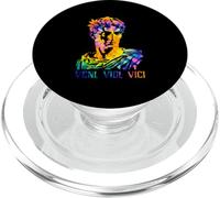 Portrait de Jules César avec Motif Tie Dye Veni Vidi Vici PopSockets PopGrip pour MagSafe