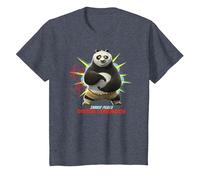 Portrait de Kung Fu Panda Po, Paix intérieure et Force T-Shirt, Enfant, Bleu Chiné, 10 Ans