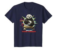 Portrait de Kung Fu Panda Po, Paix intérieure et Force T-Shirt, Enfant, Bleu Marine, 10 Ans