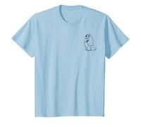 Portrait de la poitrine gauche de la dame Disney et de la Clochard T-Shirt, Enfant, Bleu Céleste, 8 ans