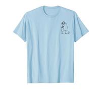 Portrait de la poitrine gauche de la dame Disney et de la Clochard T-Shirt, Homme, Bleu Céleste, 3XL