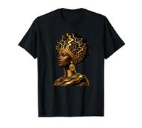 Portrait de la Reine Africaine de la déesse Afro dorée T-Shirt