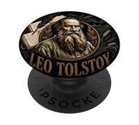 Portrait de Léon Tolstoï - Littérature Russe Classique PopSockets PopGrip Adhésif