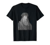 Portrait de Léonard de Vinci Line Art Renaissance T-Shirt