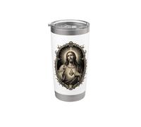 Portrait de l'icône de dévotion du cœur de Jésus-Christ Gobelet isotherme en acier inoxydable double paroi