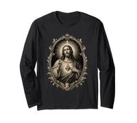 Portrait de l'icône de dévotion du cœur de Jésus-Christ Manche Longue
