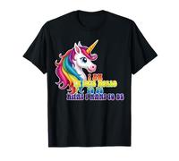 Portrait de Licorne avec Message - Style Dessin animé 1 - Fan Fun T-Shirt