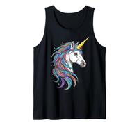 Portrait de licorne - Style dessin animé aux couleurs vives 2 - Fan Fun Débardeur