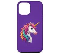 Portrait de licorne - Style dessin animé aux couleurs vives 3 - Fan Fun Coque pour iPhone 12 Pro Max