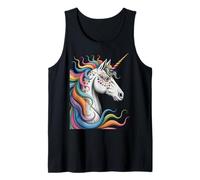 Portrait de licorne - Style dessin animé aux couleurs vives 4 - Fan Fun Débardeur
