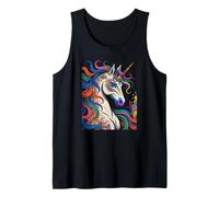 Portrait de licorne - Style dessin animé aux couleurs vives 5 - Amusant pour les fans Débardeur