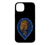 Portrait de Lion Aquarelle du Zodiaque Lion Coque pour iPhone 14 Plus