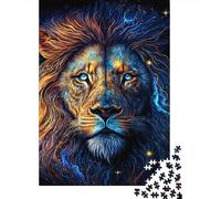 Portrait de Lion Mythique 1000 Pièce Carton Robuste Puzzle Classique pour Adultes Enfants Impossible Difficile Défiant Décompression Et Décoration Murale Idée Cadeau 70x50cm/1000pcs