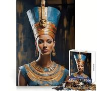 Portrait de Néfertiti, Reine égyptienne Puzzle de 1000 pièces pour Adultes Jeu de logique Stimulant, Divertissement Relaxant, Bords Nets, Cadeau mémorable (38x26cm)