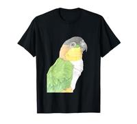 Portrait de Perroquet Aquarelle caïque tête Noire T-Shirt