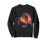 Portrait de Poulet Art Graphique Motif Ferme Design Animal imprimé Sweatshirt