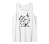 Portrait de Poulet Cochin - Oiseau de Ferme Duveteux Vintage Débardeur