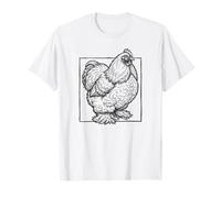 Portrait de Poulet Cochin - Oiseau de Ferme Duveteux Vintage T-Shirt