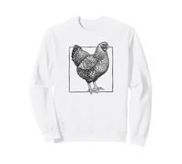 Portrait de Poulet Wyandotte - Oiseau de Ferme en Dentelle Vintage Sweatshirt