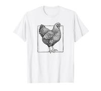 Portrait de Poulet Wyandotte - Oiseau de Ferme en Dentelle Vintage T-Shirt
