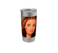 Portrait de Poupée Soucieuse en Focus Gobelet isotherme en acier inoxydable double paroi