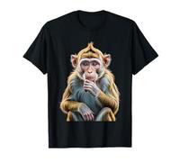 Portrait de Primate contemplatif Singe pensant drôle T-Shirt