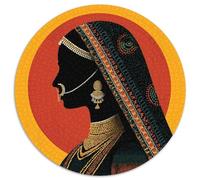 Portrait de Profil Traditionnel d'une Femme Indienne 1000pcs (67.5x67.5cm) Puzzles Adaptés Aux Adultes Et Aux Personnes Âgées De 14 Ans Et Plus