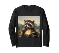 Portrait de Raton Laveur inspiré de Mona Lisa - Parodie de Style Renaissance Manche Longue