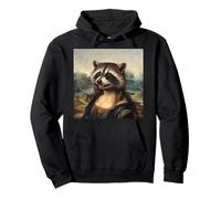 Portrait de Raton Laveur inspiré de Mona Lisa - Parodie de Style Renaissance Sweat à Capuche