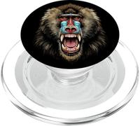 Portrait de Safari Vintage Mandrill, babouin, Singe, Roi de la Jungle PopSockets PopGrip pour MagSafe