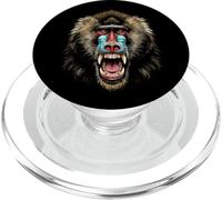 Portrait de Safari Vintage Mandrill, babouin, Singe, Roi de la Jungle PopSockets PopGrip pour MagSafe