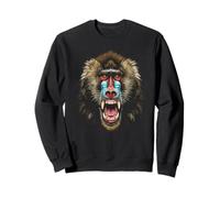 Portrait de Safari Vintage Mandrill, babouin, Singe, Roi de la Jungle Sweatshirt