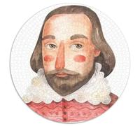 Portrait de Shakespeare Puzzle 1000 Pièces Unique Portrait de Personnage Jeu Éduchatif Défi Jouet À De Qualité Supérieure Peinture Art pour Adultes Et Enfants À Partir De 12 Ans 1000pcs (67.5x67.5cm)