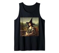 Portrait de sorcière inspiré de Mona Lisa - Chapeau Classique d'halloween Débardeur