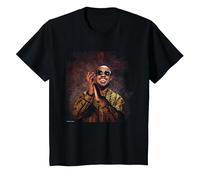 Portrait de Stevie Wonder de L'Artiste Motown par Michael Grecco T-Shirt, Enfant, Noir, 2 Ans