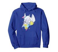 Portrait de style années 90 de Disney Hercules Pégase et Hercule Sweat à Capuche, Unisexe pour adultes, Bleu Royal, S