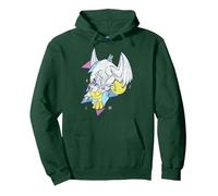 Portrait de style années 90 de Disney Hercules Pégase et Hercule Sweat à Capuche, Unisexe pour adultes, Vert Forêt, L