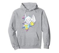 Portrait de style années 90 de Disney Hercules Pégase et Hercule Sweat à Capuche, Unisexe pour adultes, Gris Chiné, S