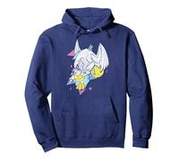 Portrait de style années 90 de Disney Hercules Pégase et Hercule Sweat à Capuche, Unisexe pour adultes, Bleu Marine, XXL