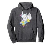 Portrait de style années 90 de Disney Hercules Pégase et Hercule Sweat à Capuche, Unisexe pour adultes, Chiné Foncé, S