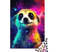 Portrait de Suricate coloré Puzzle 1000 Pièces Puzzle Adulte Classique Jeu D'Intelligence 52x38cm/1000pcs
