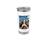 Portrait de Thérèse d'Avila Gobelet isotherme en acier inoxydable double paroi