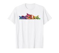 Portrait de Trois Chats colorés pour Les Amoureux des Chats T-Shirt Graphique avec Valeur