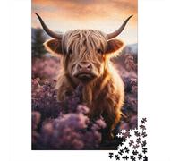 Portrait de Vache des Highlands Puzzle 1000 Pièces Puzzle Adulte Classique Jeu D'Intelligence 70x50cm/1000pcs