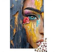 Portrait de Visage Artistique Set Puzzle 1000 Pièces pour Hobbyistes, Papier Épais, Décoration Intérieure, Cadeau Nouvel an, Relaxation Maison, Jeu Cérébral 52x38cm/1000pcs